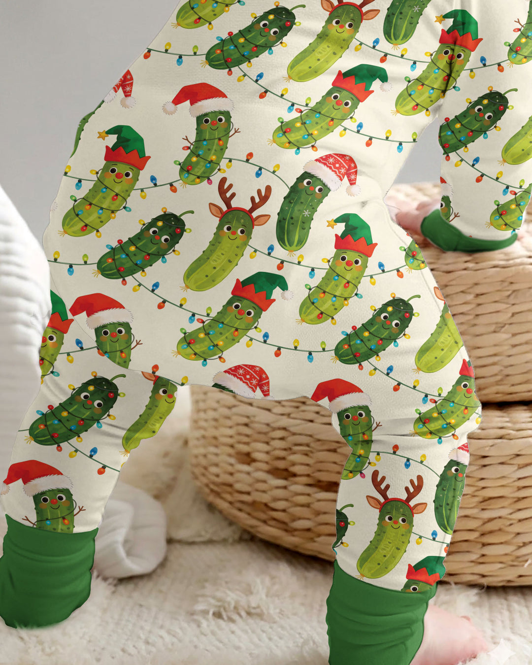 Cheerful Christmas Pickle Bamboo Convertible Zippy