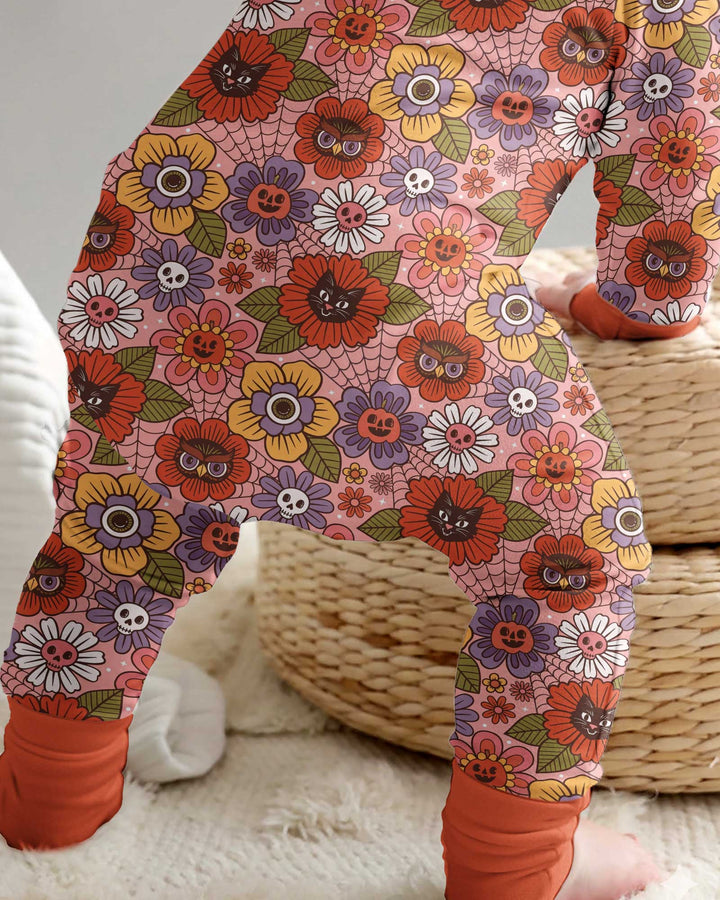 70s Halloween Floral Bamboo Convertible Zippy