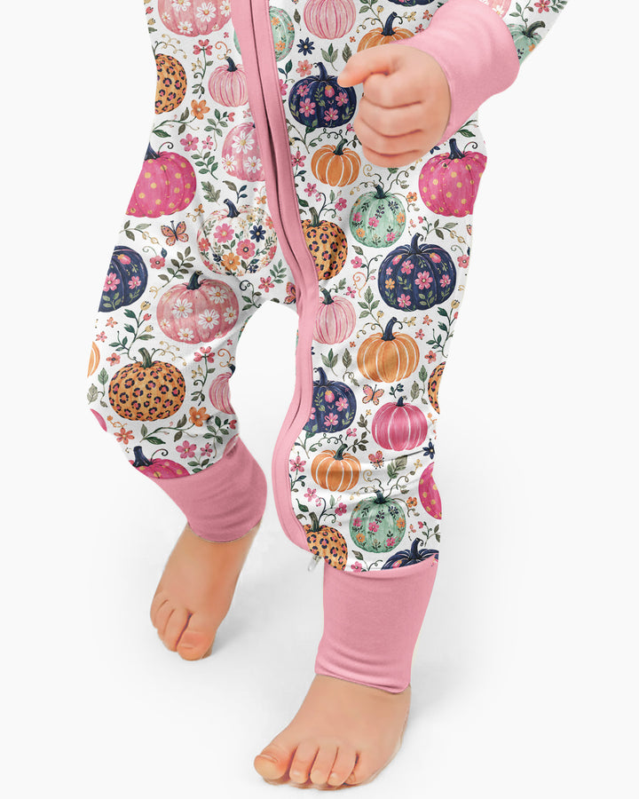Floral Pumpkin Bamboo Convertible Zippy