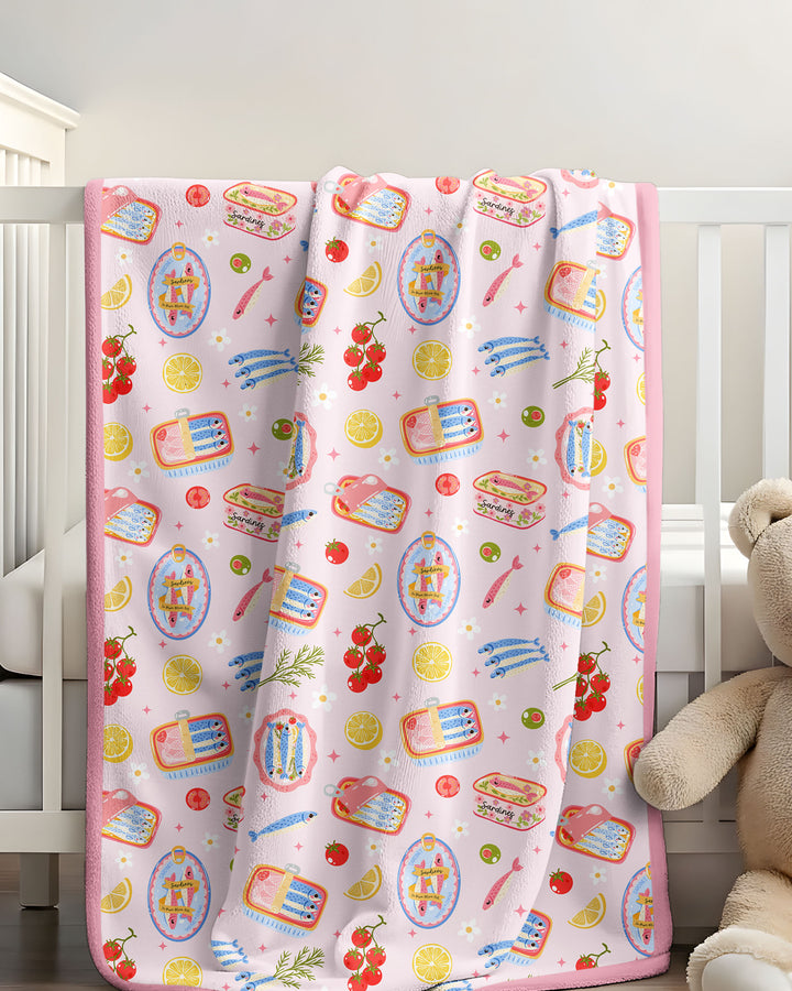 Preppy Sardines Bamboo Blanket