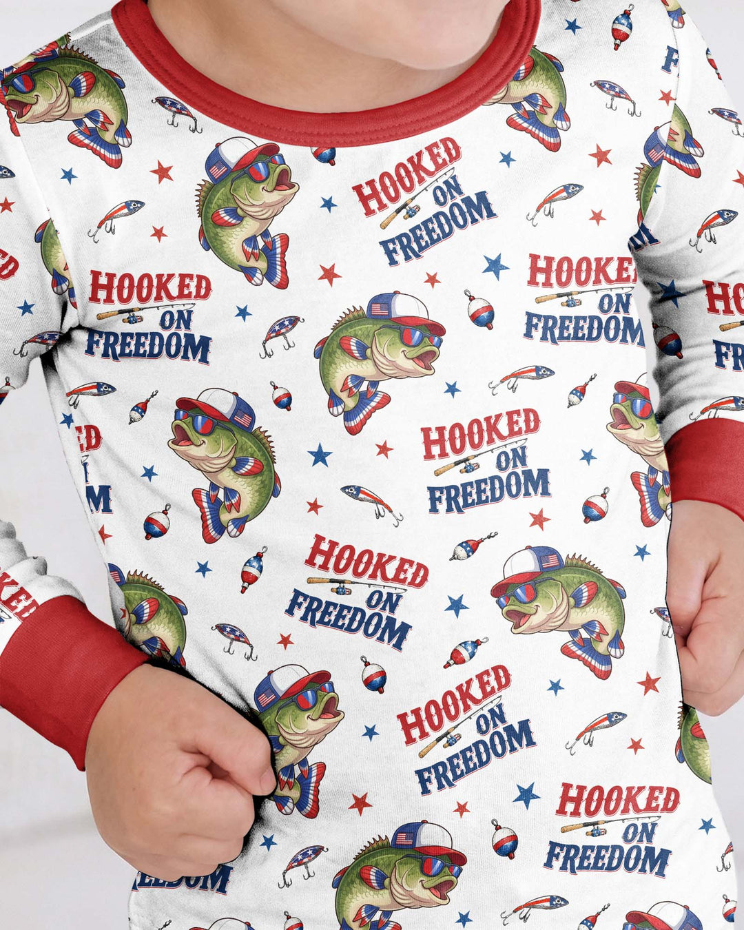 Hooked On Freedom Bamboo Two Piece Long Sleeve Pajama Set