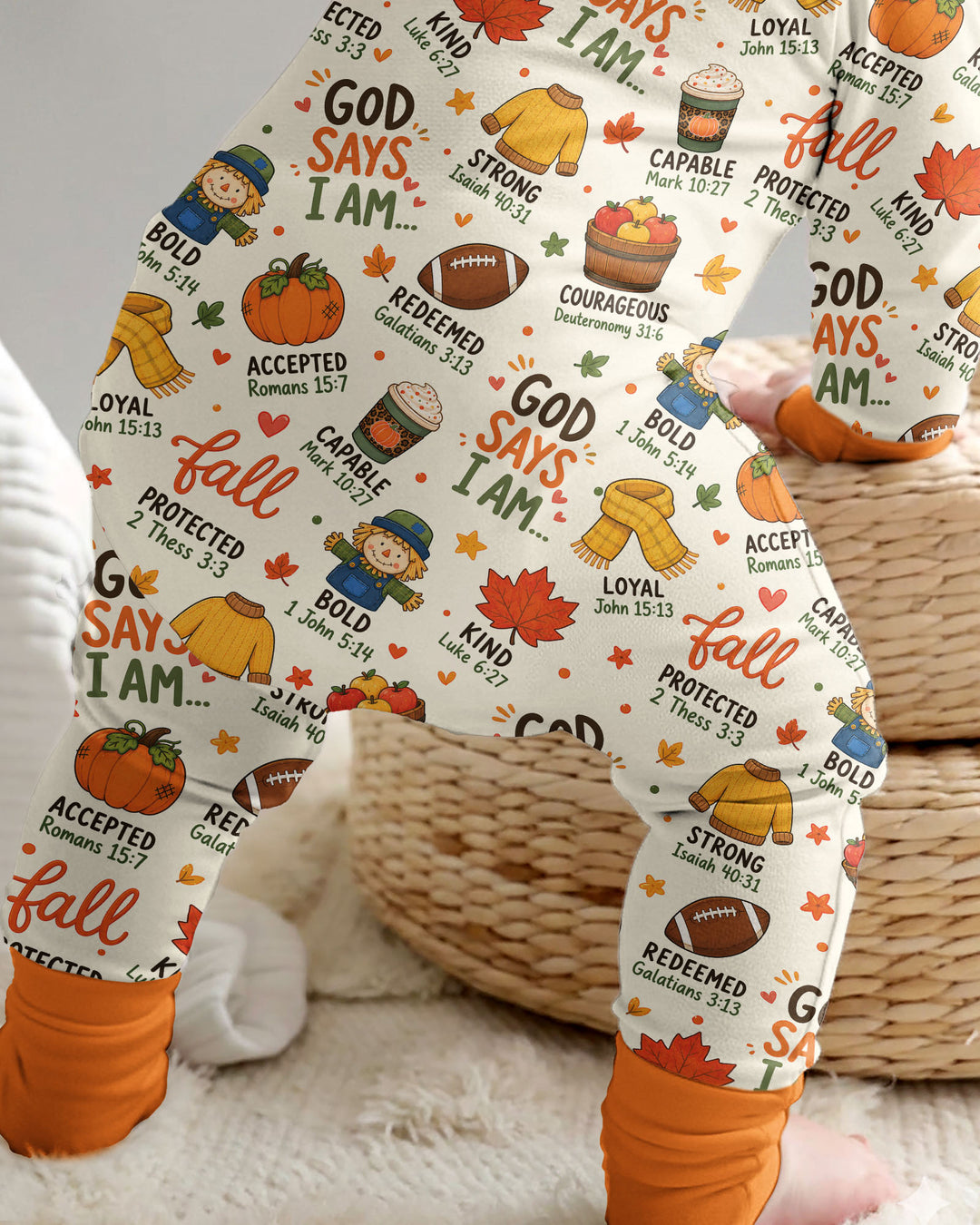 God says I am FALL Bamboo Convertible Zippy
