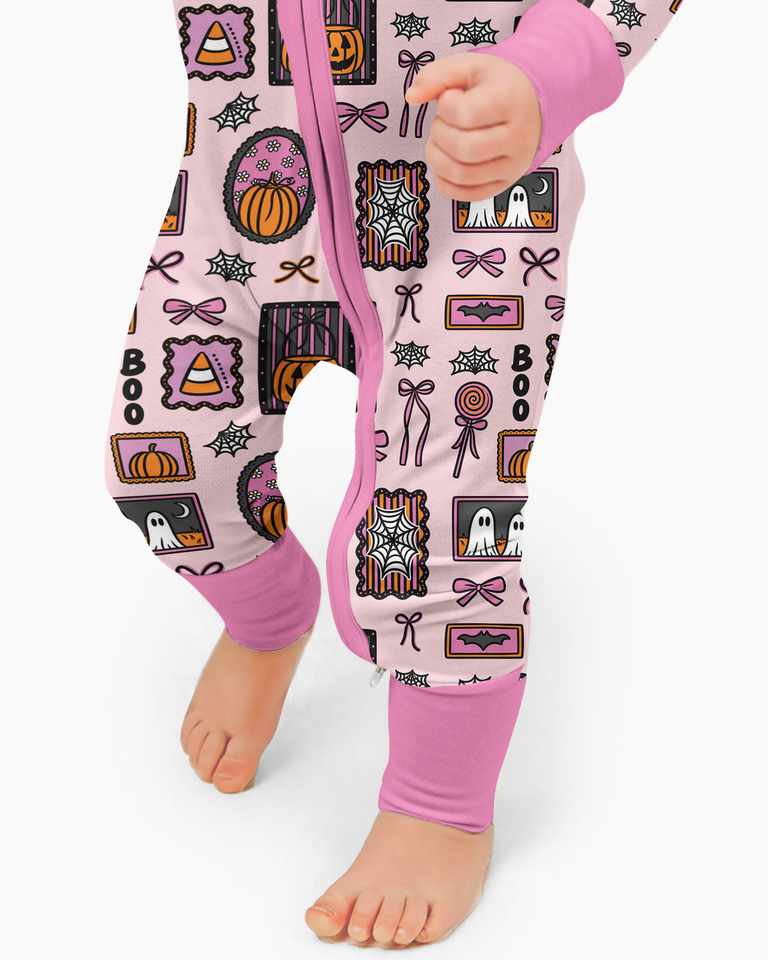 Spooky Preppy Pink Bamboo Convertible Zippy
