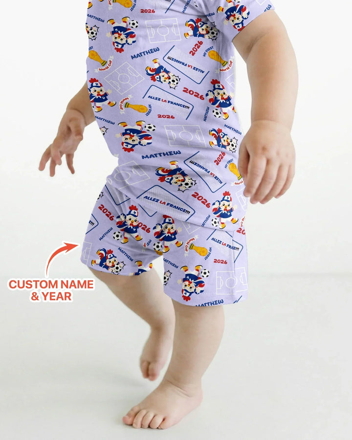 My First World Cup Bamboo Two Piece Short Sleeve Shorts Pajama Set