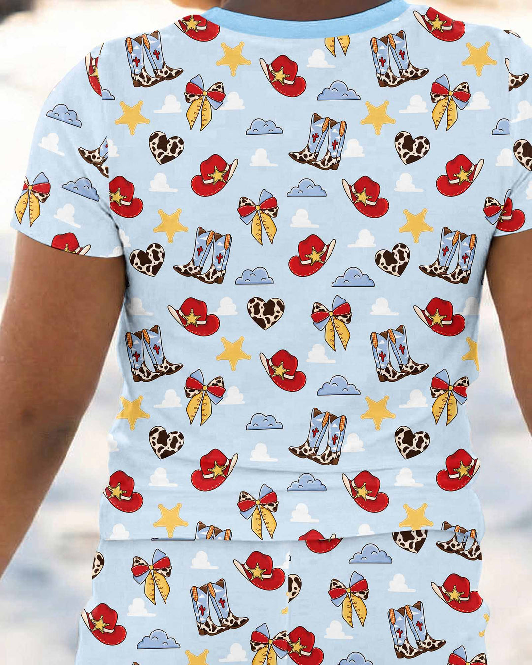 Cowboy Story Bamboo Two Piece Short Sleeve Pajama Set