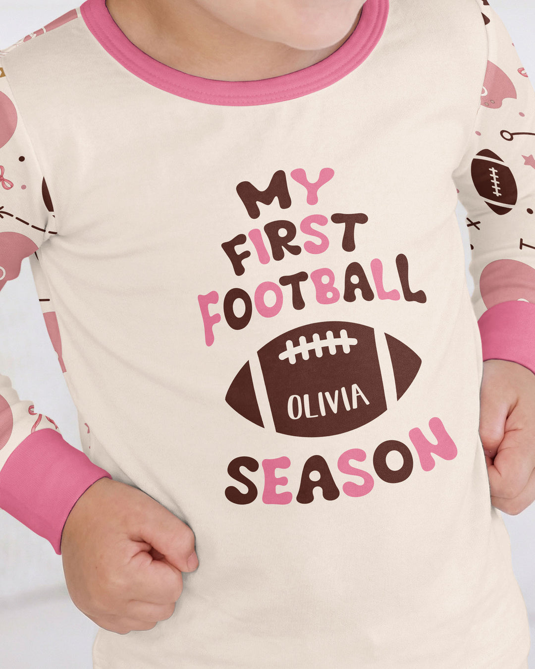 My First Football Season Bamboo Two Piece Long Sleeve Pajama Set