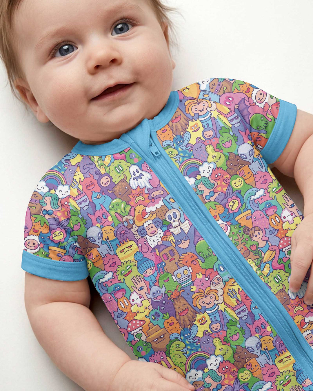 Doodle Characters Pastel Bamboo Shorty Zippy