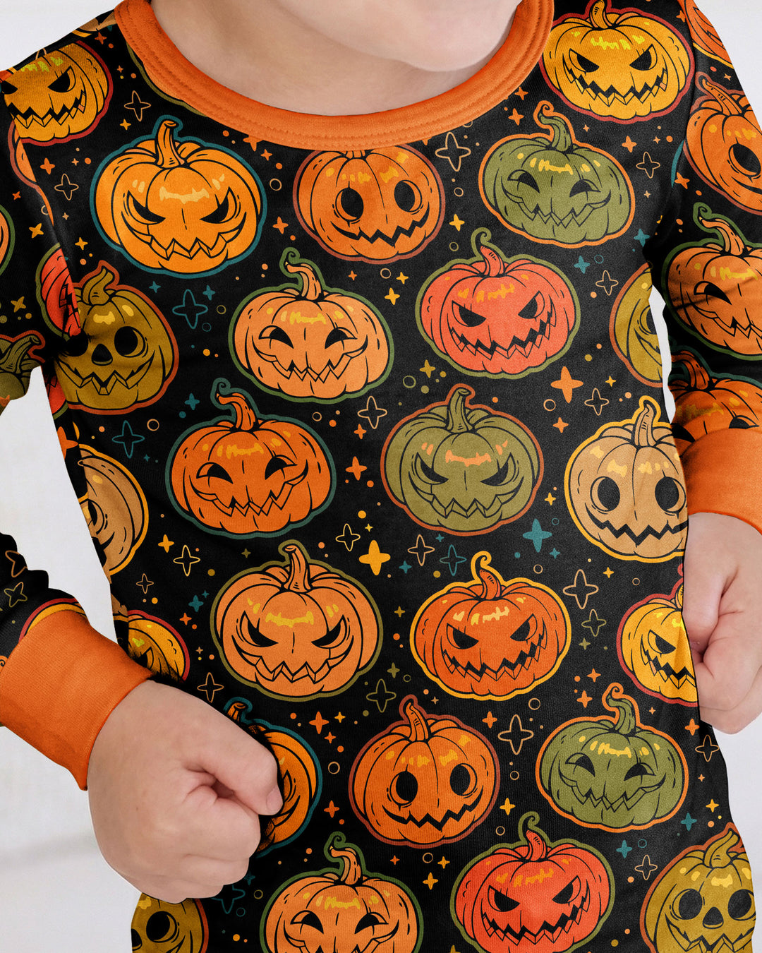 Jack O’ Lantern Nights Bamboo Two Piece Long Sleeve Pajama Set