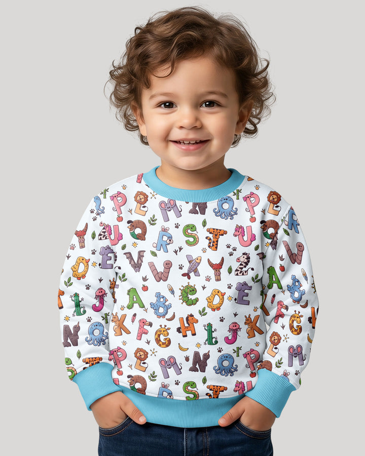 Animals Alphabet Bamboo Crewneck Sweatshirt