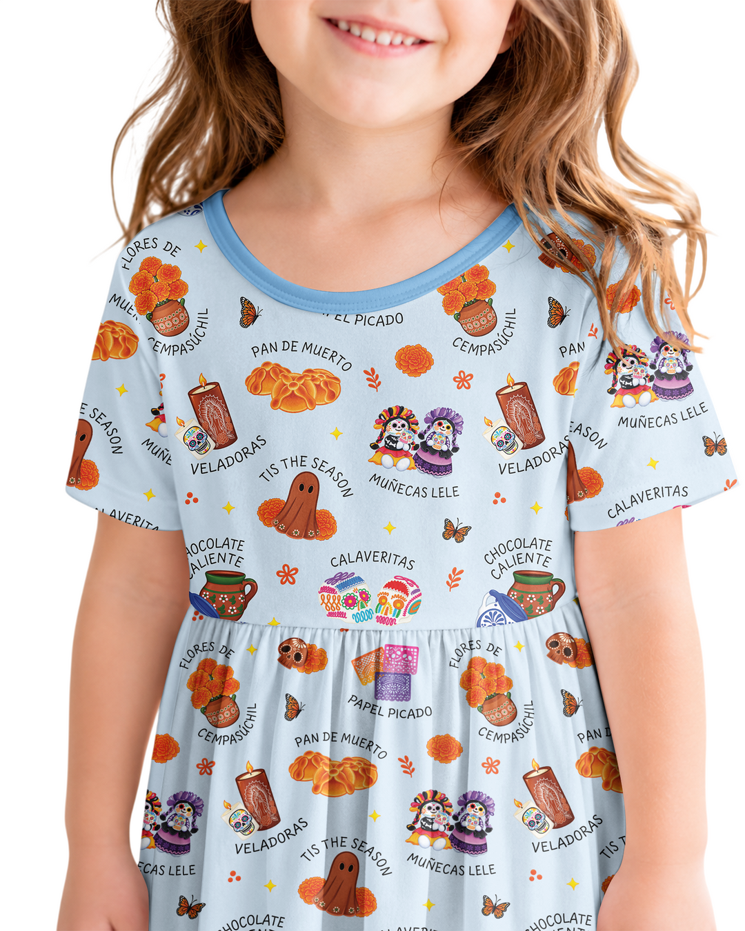 Tis the Dia De Muertos Season Bamboo Twirl Dress