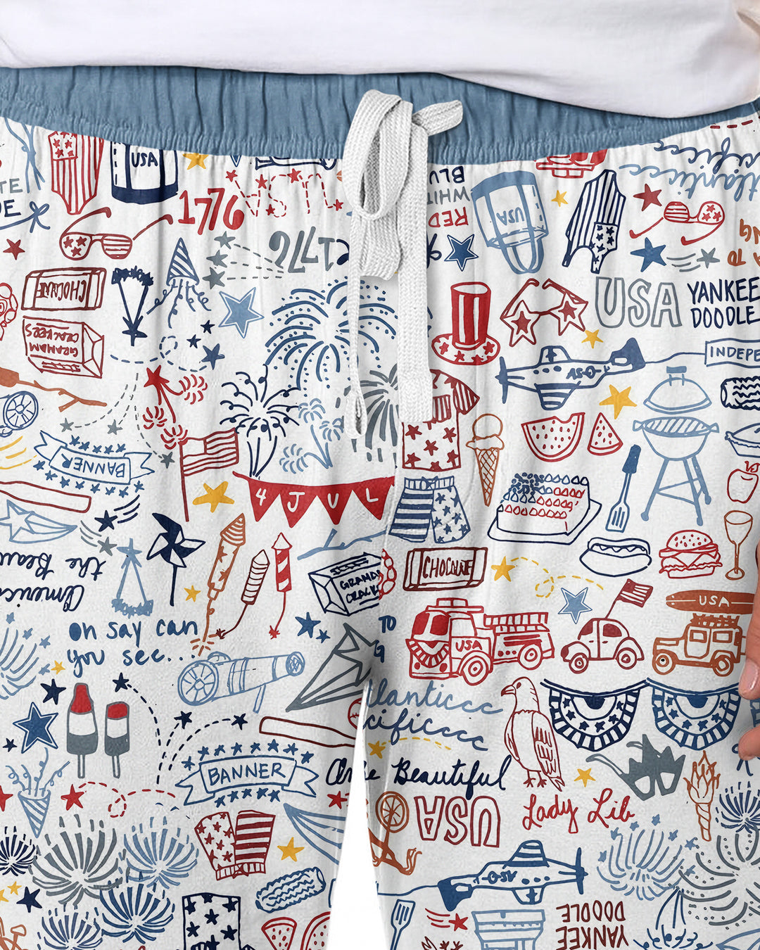 Liberty Doodle 250th Family Matching Bamboo Men's Pajama Set