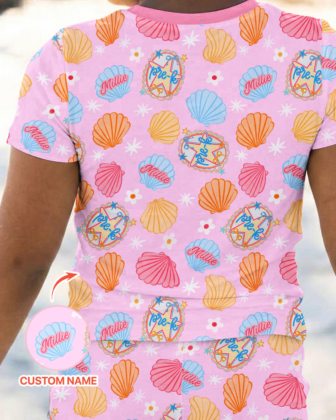 CUSTOM Template Bamboo Two Piece Short Sleeve Pyjamas Set
