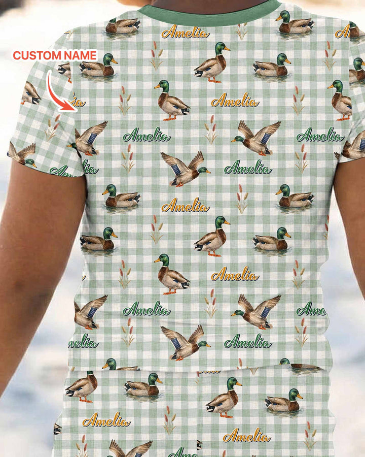 CUSTOM Template Bamboo Two Piece Short Sleeve Pyjamas Set