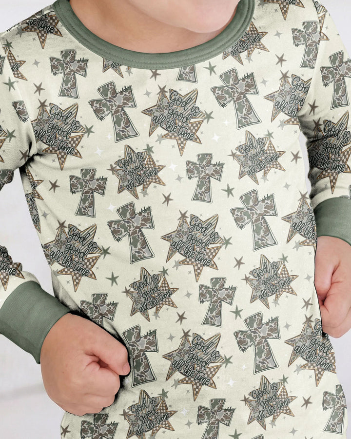 Template Bamboo Two Piece Long Sleeve Pyjamas Set