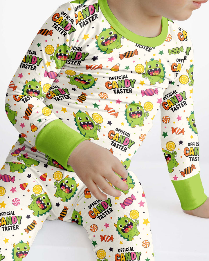 Halloween Official Candy Tester Bamboo Two Piece Long Sleeve Pajama Set