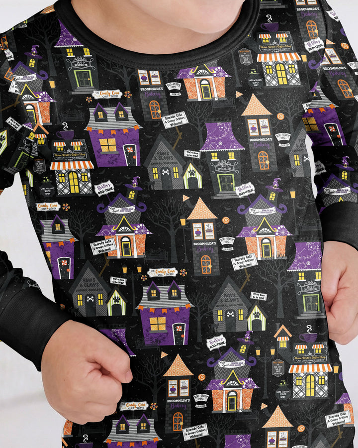 Halloween Hometown Bamboo Two Piece Long Sleeve Pajama Set