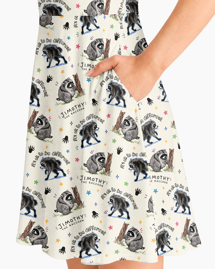 It's Okay to be Jimothy Bamboo Women’s Short Sleeve Twirl Dress