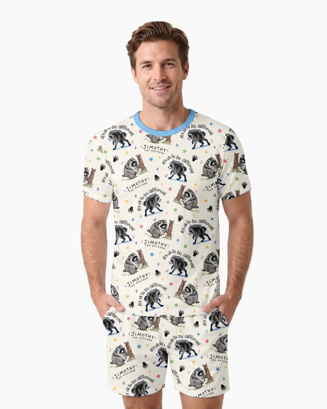 It's Okay to be Jimothy Bamboo Men Short Sleeve Short Pajama Set