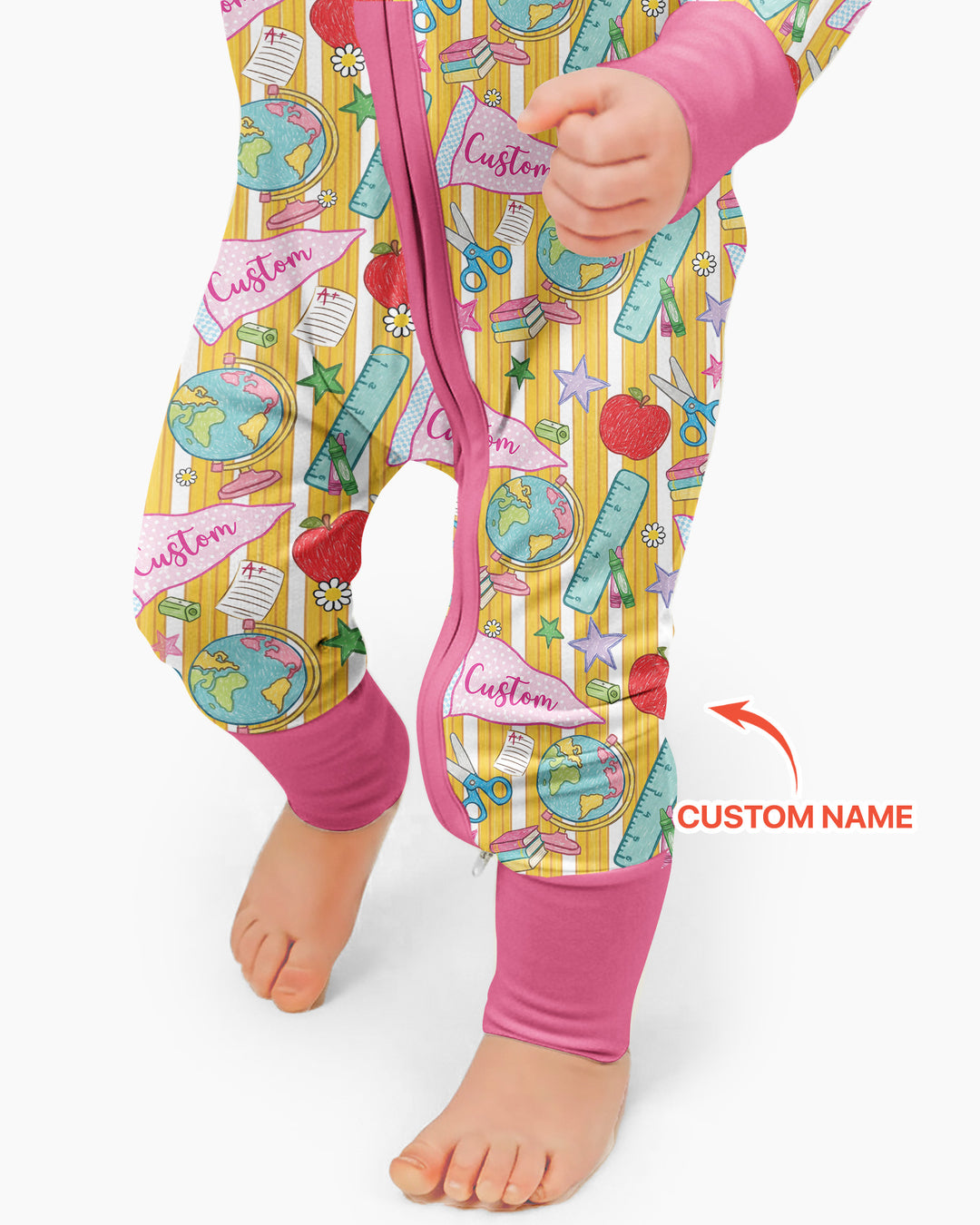 Custom Back To School Pennant Bamboo Convertible Zippy