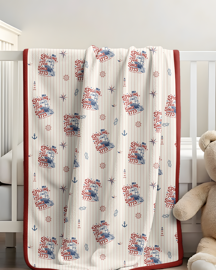 Spilling The Tea Since 1773 Family Matching Bamboo Blanket