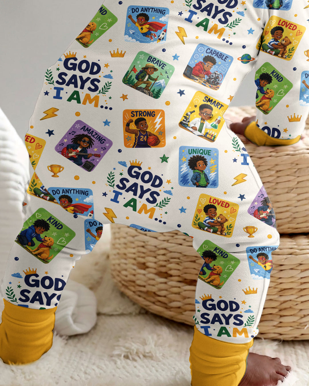 God Says I Am Black Boy Bamboo Convertible Zippy