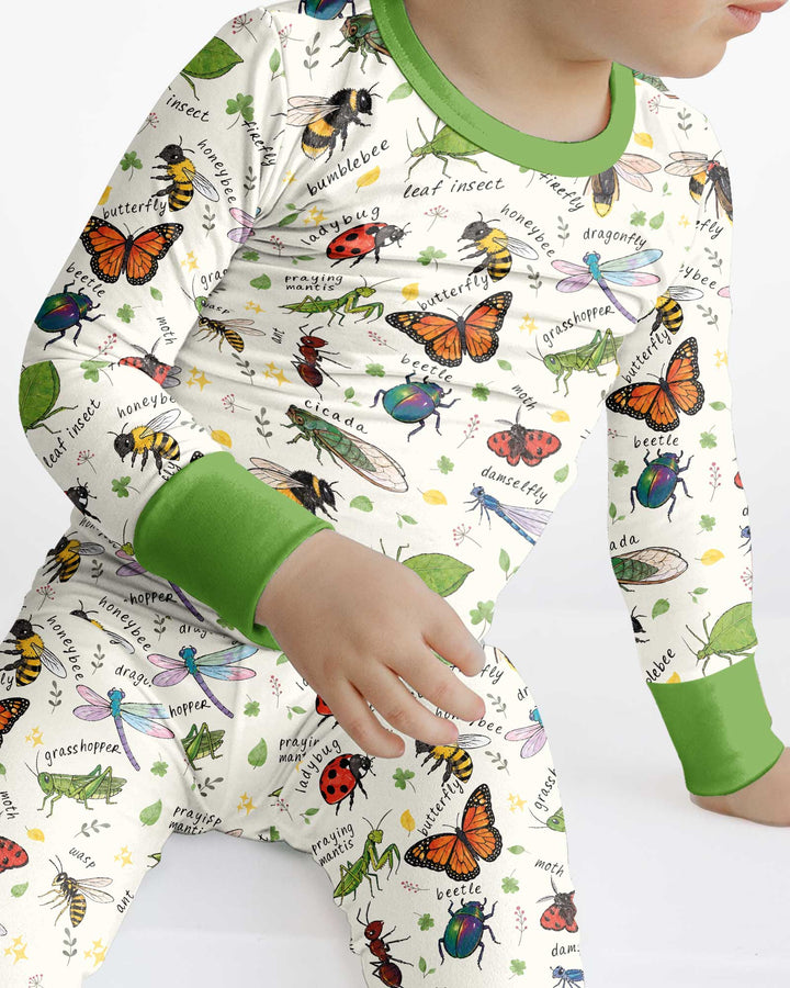 Bug Learning Bamboo Two Piece Long Sleeve Pajama Set