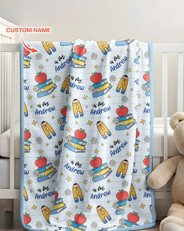 First Day of School Bamboo Blanket