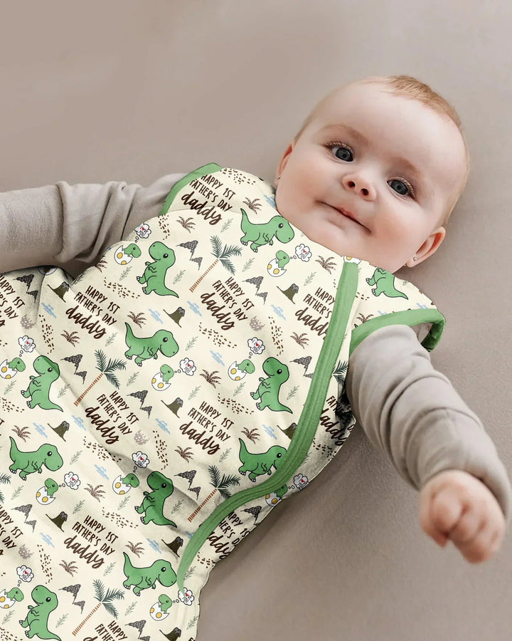 First Father's Day Daddysaurus Bamboo Sleep Bag