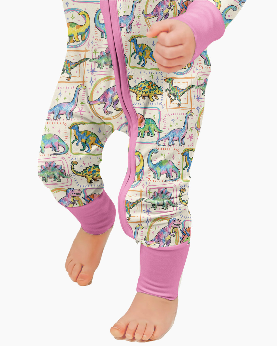 Colorful Dino Sketchbook Bamboo Convertible Zippy
