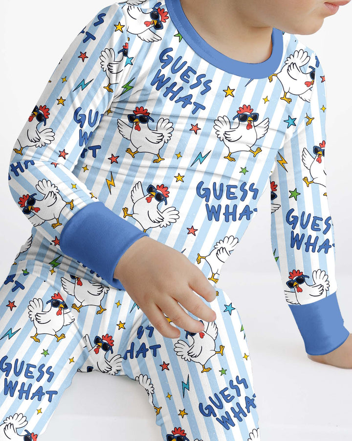 Guess What? Chicken Butt! Bamboo Two Piece Long Sleeve Pajama Set