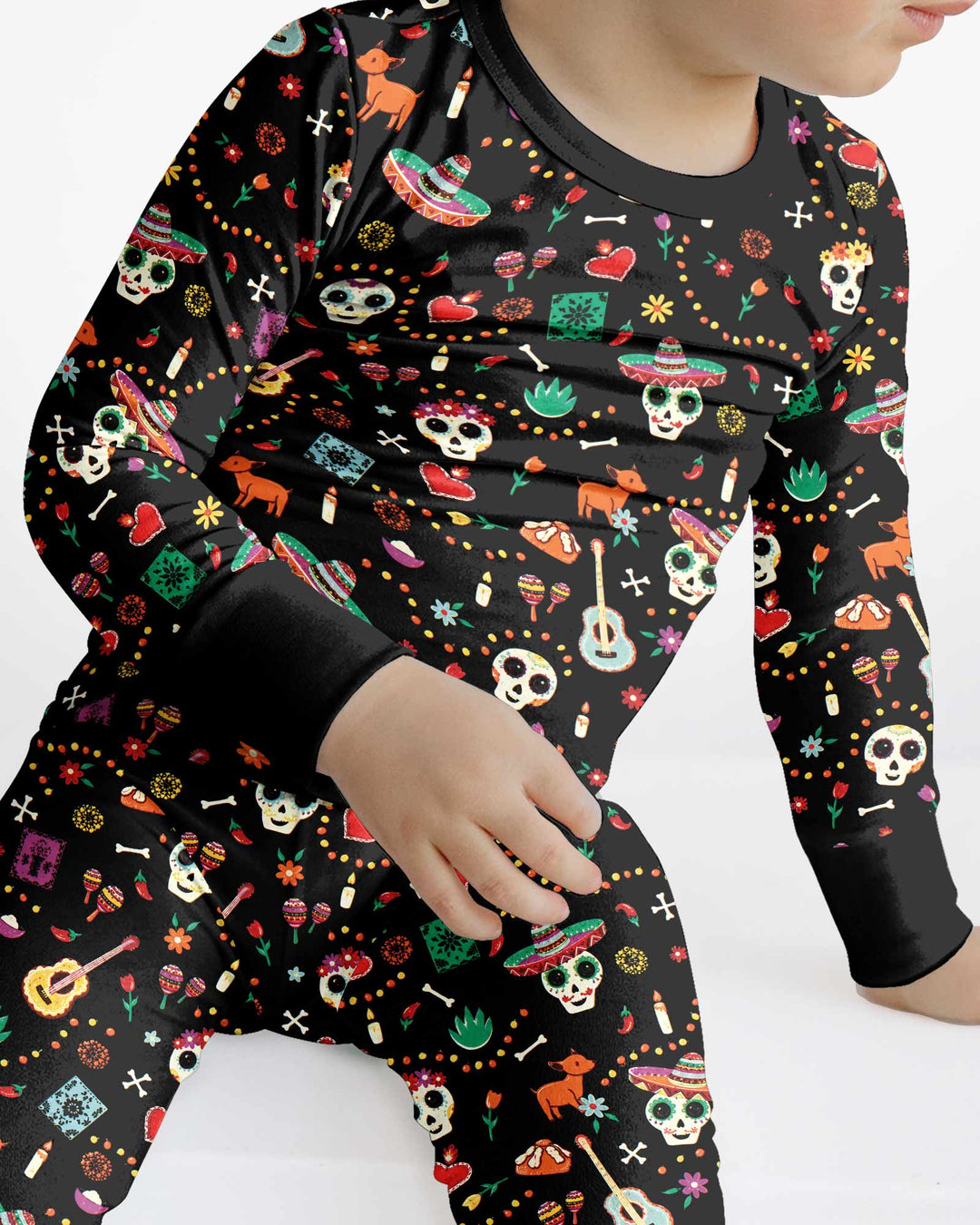 Day of the Dead Bamboo Two Piece Long Sleeve Pajama Set