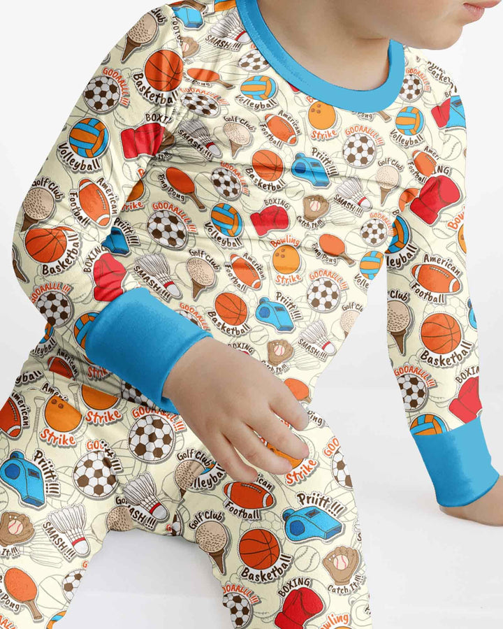 Template Bamboo Two Piece Long Sleeve Pyjamas Set