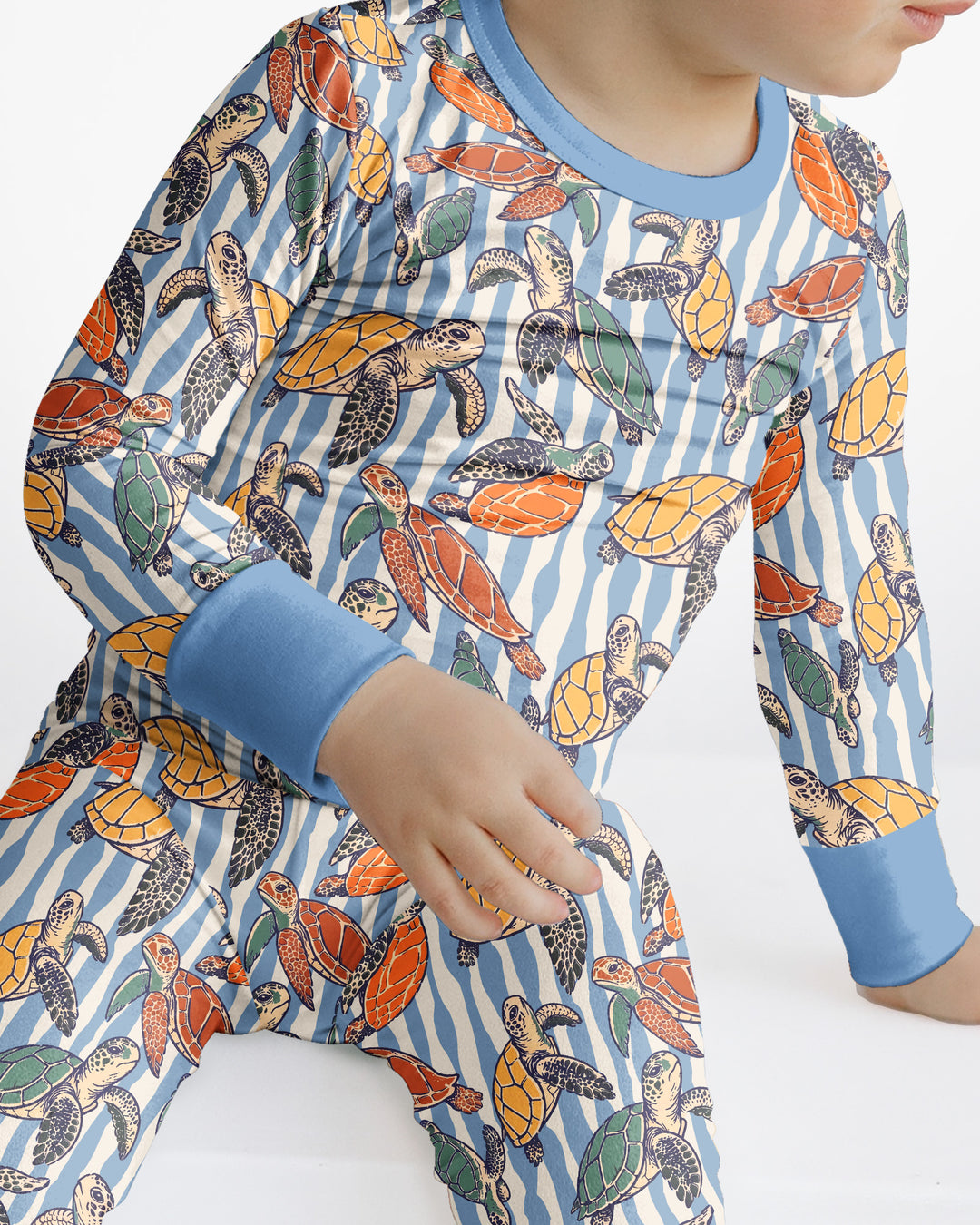 Turtle Bay Family Matching Bamboo Two Piece Long Sleeve Pajama Set