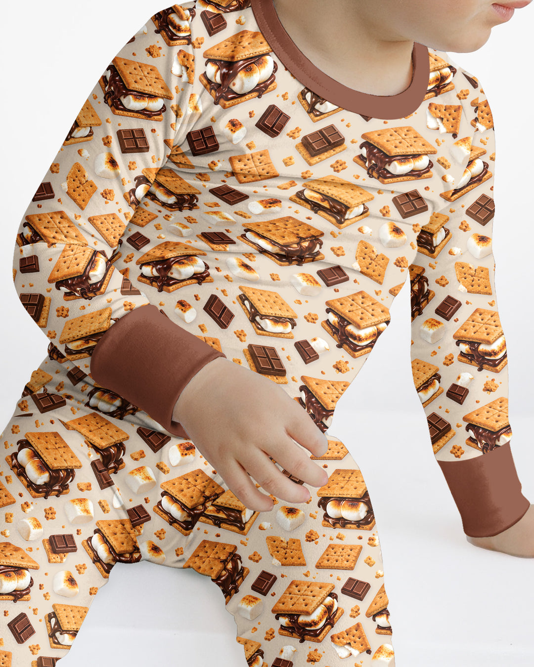 Cute Smore Bamboo Two Piece Long Sleeve Pajama Set