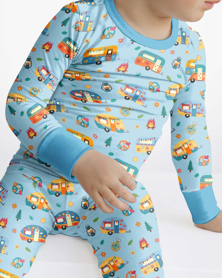 Happy Little Camper Bamboo Two Piece Long Sleeve Pajama Set