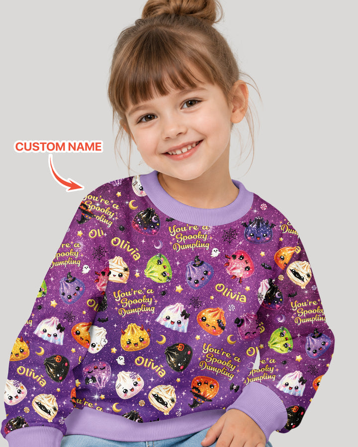 Custom Name You're A Spooky Dumpling Bamboo Crewneck Sweatshirt