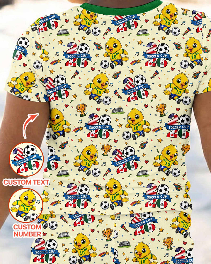 We Are The Champions Soccer Cup 2026 Bamboo Two Piece Short Sleeve Pajama Set