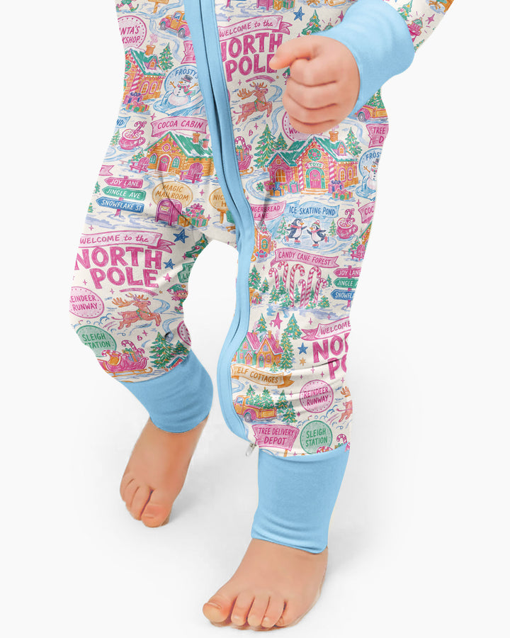 Pink North Pole Wonderland Bamboo Convertible Zippy