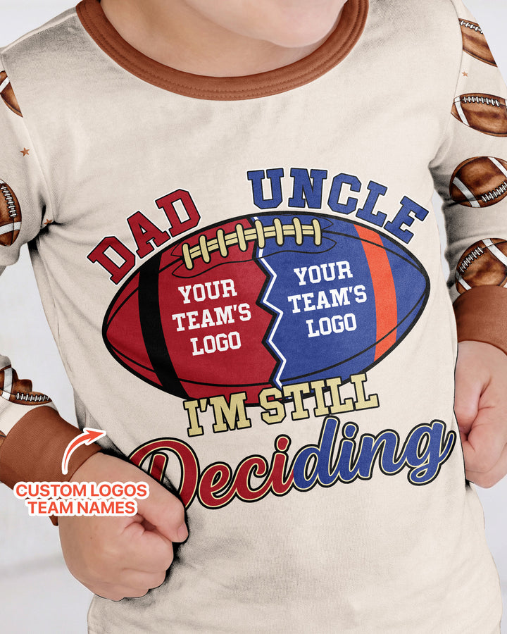 I'm Still Deciding House Divided - Upload Two Team Logo Bamboo Two Piece Long Sleeve Pajama Set