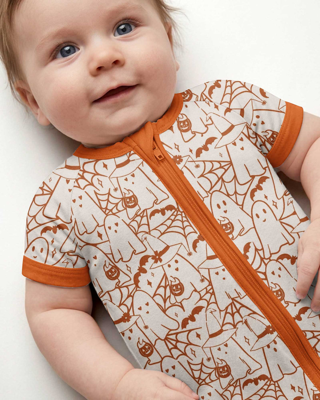 Boo Trick or Treat Ghosts Halloween Bamboo Shorty Zippy