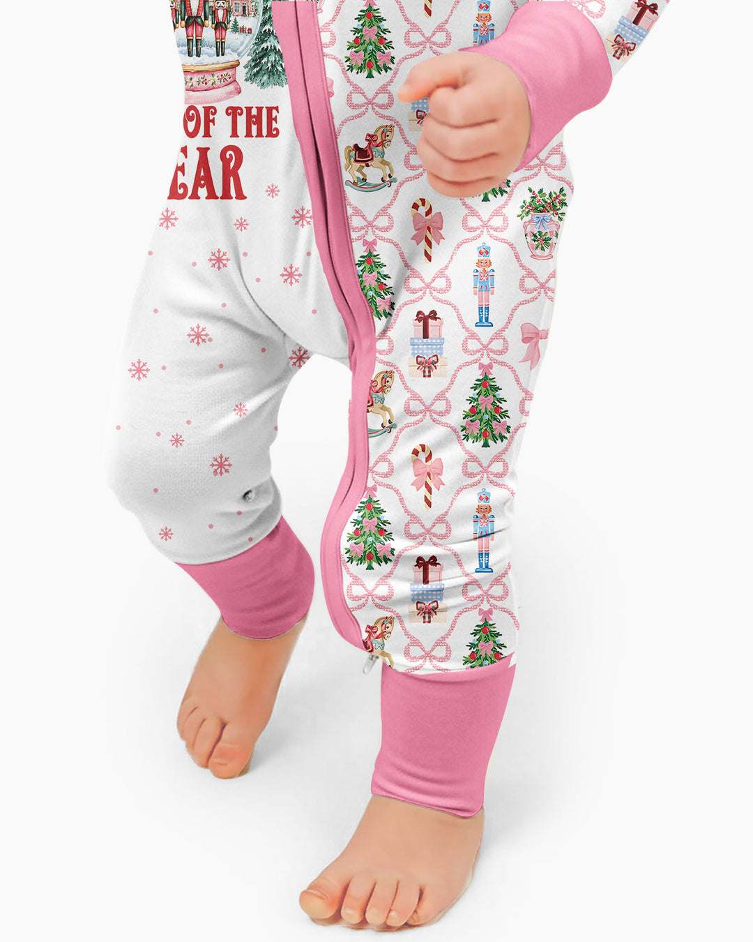 Nutcracker and Snow Globe It's Most Wonderful Time of The Year Bamboo Convertible Zippy