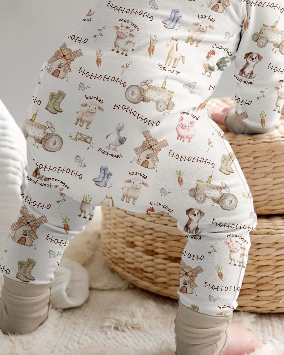 Old McDonald Farm Family Matching Bamboo Convertible Zippy