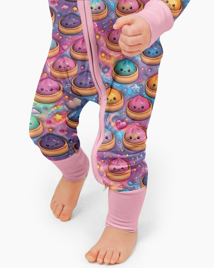 Kawaii Glitter Dumpling Bamboo Convertible Zippy