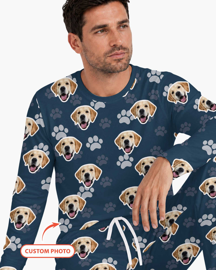 Personalized Dog & Cat Photo Bamboo Men's Pajama Set