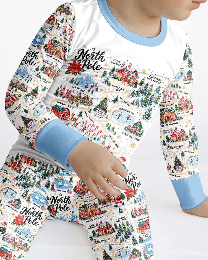 The North Pole Bamboo Two Piece Long Sleeve Pajama Set