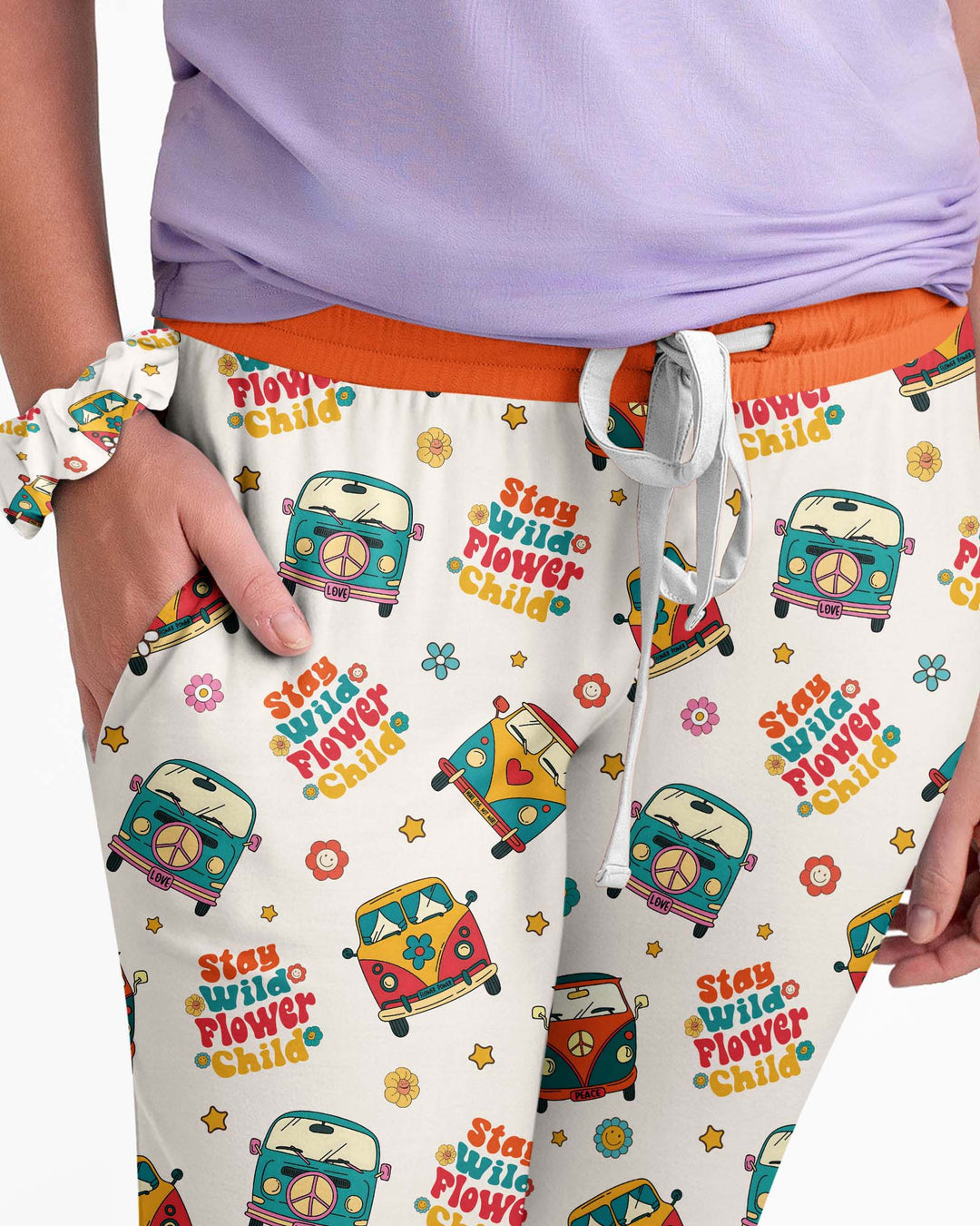 Stay Wild Flower Child Bamboo Women Pajama Set