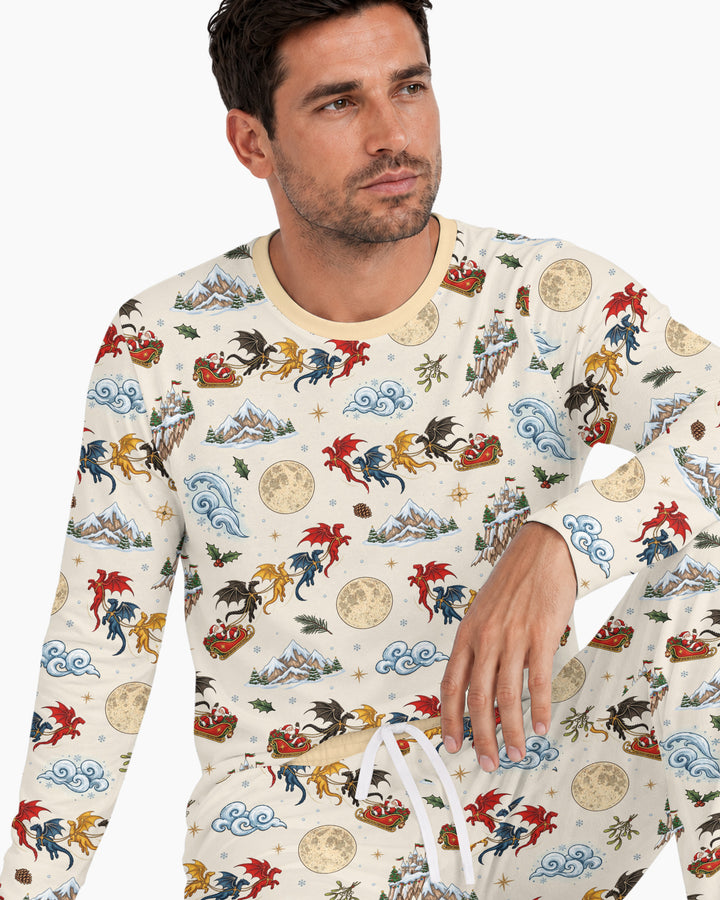 Fourth Wing Christmas Bamboo Men's Pajama Set