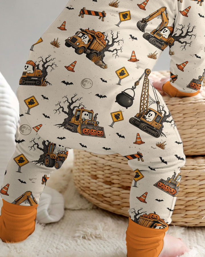 Halloween Construction Crew Ghost Bamboo Convertible Zippy
