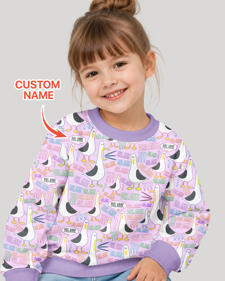 Teacher Teacher Teacher Funny Seagull Bamboo Crewneck Sweatshirt