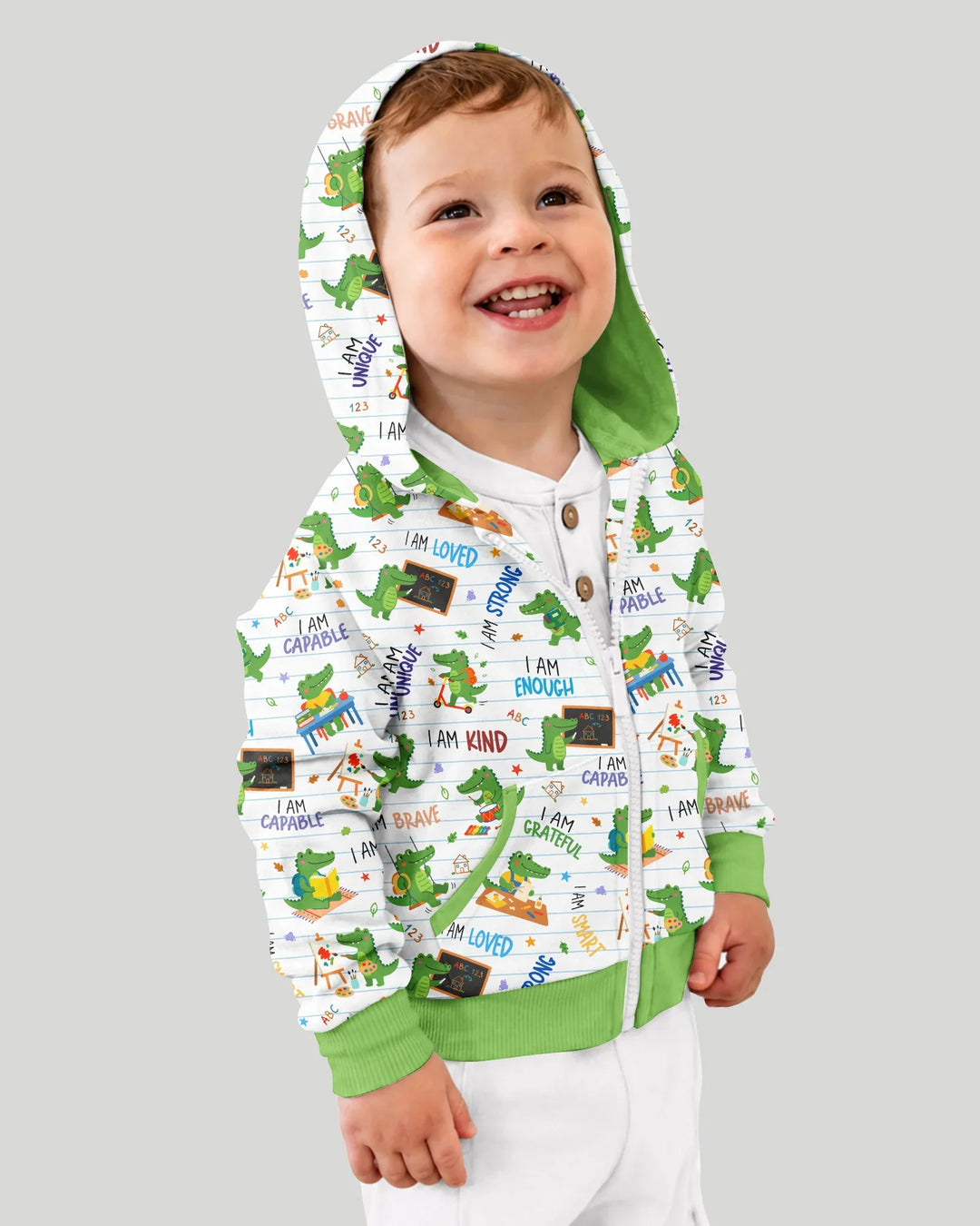 Brave Gator Days Bamboo Zip Hoodie